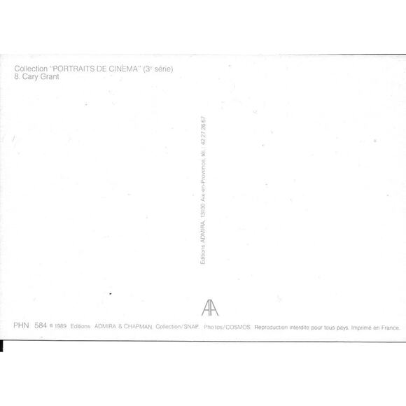 4 Cary Grant Vintage Black & White Postcards, 1 Magnet & 3 Bookmarks! - Picture 9 of 16